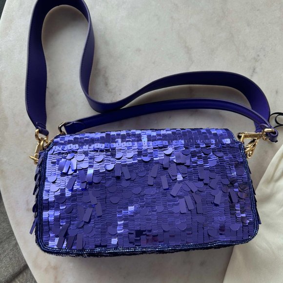 Fendi Baguette Purple sequined bag - Picture 5 of 8